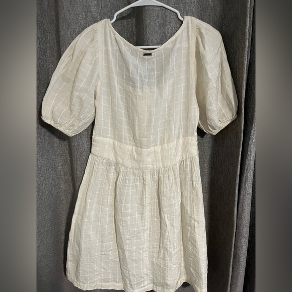 Billabong Cream Checkered Midi Dress - Picture 4 of 4
